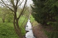 A runnel or small stream