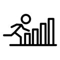 Runner app intensity icon, outline style Royalty Free Stock Photo