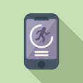 Runner app sport icon flat vector. Feet street app