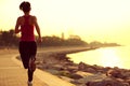 Runner athlete running at seaside Royalty Free Stock Photo