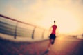 Runner athlete running at seaside Royalty Free Stock Photo