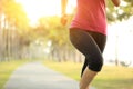 Runner athlete running at tropical park Royalty Free Stock Photo