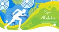 Runner Athlete Sprint Sport Competition Colorful Banner