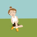 Runner feeling pain with sport injury