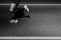 runner feet in Nike shoes in Marathon White Nights