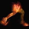 Runner fire Royalty Free Stock Photo