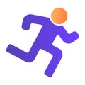 Runner flat icon. Run color icons in trendy flat style. Athlete gradient style design, designed for web and app. Eps 10. Royalty Free Stock Photo