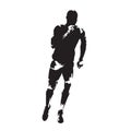 Runner isolated vector silhouette, front view Royalty Free Stock Photo