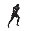 Runner, isolated vector silhouette. Young athlete running Royalty Free Stock Photo