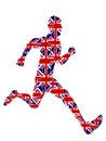 Runner jigsaw for 2012 UK olympics,vector file