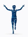 Runner jogger, Athletic Running , the winner graphic vector.