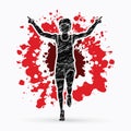 Runner jogger, Athletic Running , the winner graphic vector.