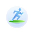 Jogger or runner glassmorphism icon