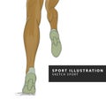 Runner legs illustration