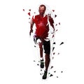 Runner, low polygonal vector illustration