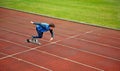 Runner Off the Starting Block Royalty Free Stock Photo