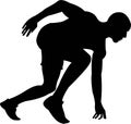 Runner peoples silhouettes Royalty Free Stock Photo