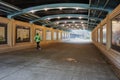 Runner running in a tunnel