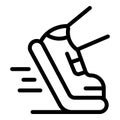 Runner shoe race icon outline vector. Man Sport