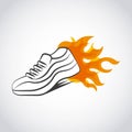 Runner shoes design Royalty Free Stock Photo