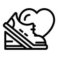 Runner shoes icon, outline style Royalty Free Stock Photo