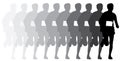 Runner silhouette Royalty Free Stock Photo