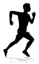 Silhouette Runner Man Sprinter or Jogger Person