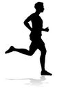 Silhouette Runner Man Sprinter or Jogger Person