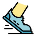 Runner start icon vector flat Royalty Free Stock Photo