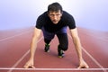 Runner on startline Royalty Free Stock Photo