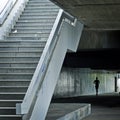 Runner in underground Royalty Free Stock Photo