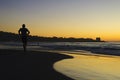 Runner at sunset, La Jolla Shore