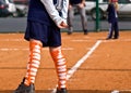 Runner/Third Base/Girls Softball Royalty Free Stock Photo