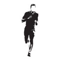 Runner vector silhouette, front view