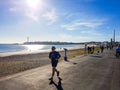 Runner on Weymouth beach