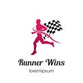 Runner Wins logo or symbol template design