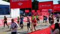 Runners Approach the Finish Line at the 2019 Chicago Marathon Royalty Free Stock Photo