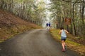 Runners Climbing Roanoke Mountain