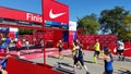 Runners Cross the Finish Line at the 2019 Chicago Marathon Royalty Free Stock Photo