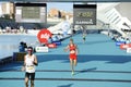 Runners entering the finish line in the 2019 Valencia marathon