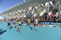 Runners entering the finish line in the 2019 Valencia marathon