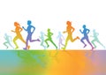 Runners illustration Royalty Free Stock Photo