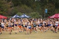 Runners in the middle of the pack at the start of the Great American Cross Country Festival in Cary, NC on October 5, 2019