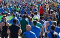 Runners during palma half marathon crowd from back