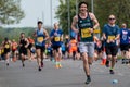 Runners running in the Rob Burrow Leeds Marathon 2023