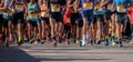 Runners running start line feet of man athletes shoes