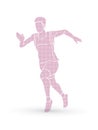 Runners sprinting, Marathon running graphic vector Royalty Free Stock Photo