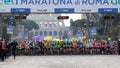 Runners at the start of the 24th edition of the Rome Marathon fr
