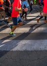 Runners warming up before the start of the granollers half marathon