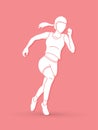 Running action, Marathon Runner, Start running graphic vector